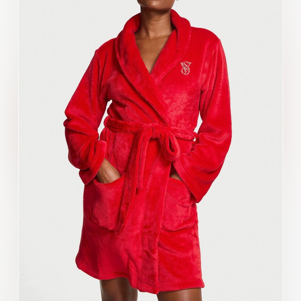 Victoria's Secret Vibrant Red Plush Robe